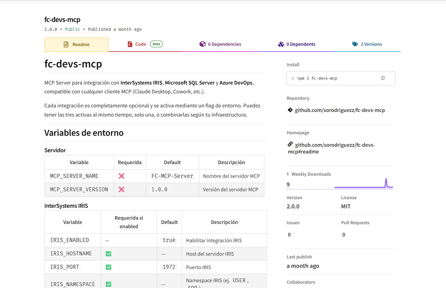 MCP ACHS Dev
